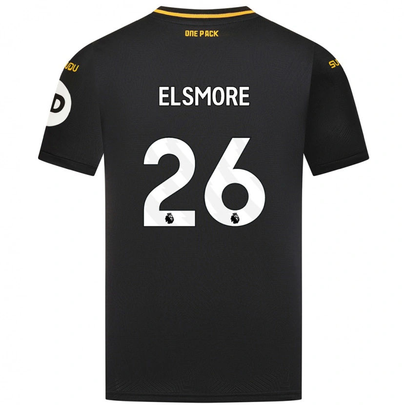 Danxen Bambino Maglia Ria Elsmore #26 Nero Kit Gara Away 2024/25 Maglietta