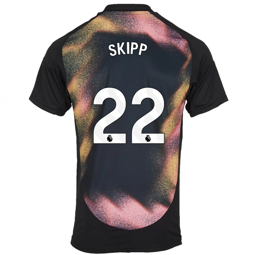 Danxen Bambino Maglia Oliver Skipp #22 Nero Bianco Kit Gara Away 2024/25 Maglietta