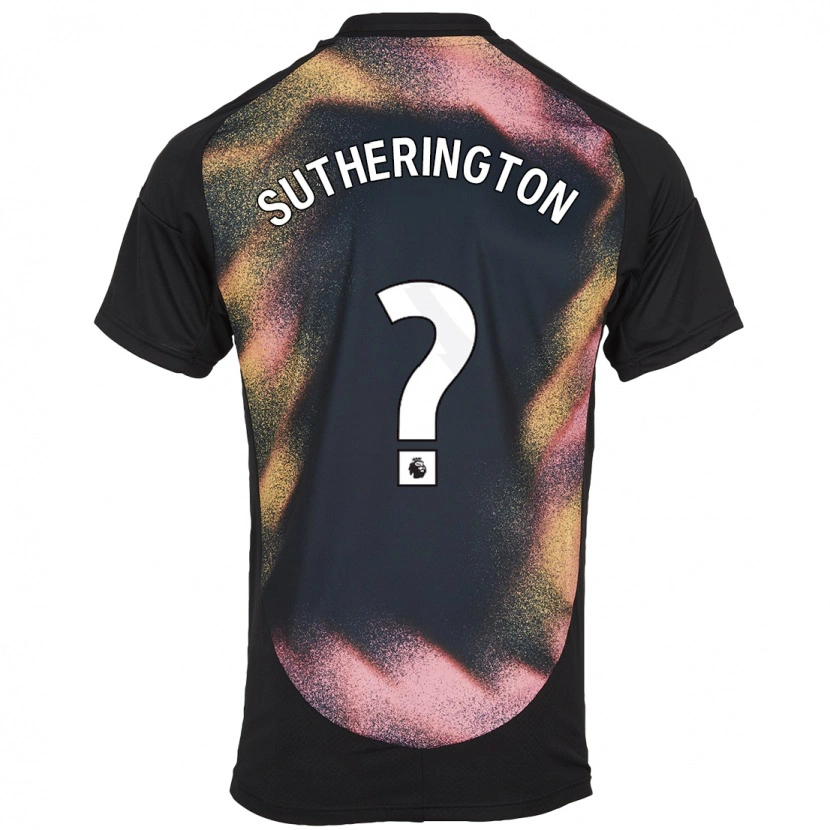 Danxen Bambino Maglia Harry Sutherington #0 Nero Bianco Kit Gara Away 2024/25 Maglietta