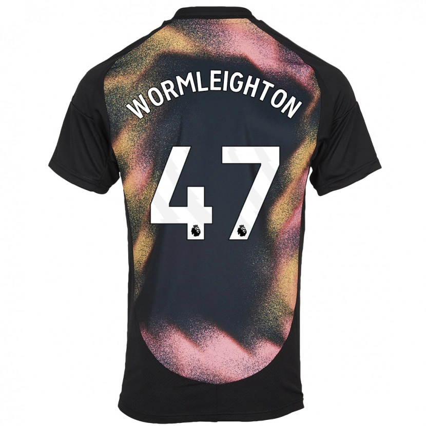 Danxen Bambino Maglia Joe Wormleighton #47 Nero Bianco Kit Gara Away 2024/25 Maglietta