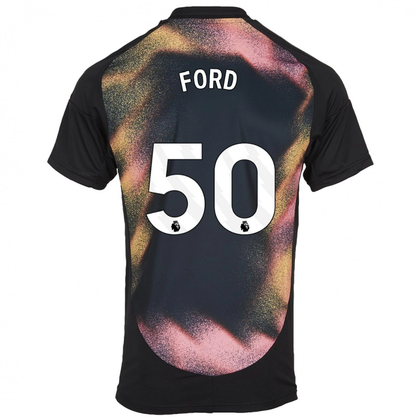 Danxen Bambino Maglia Harvey Godsmark-Ford #50 Nero Bianco Kit Gara Away 2024/25 Maglietta