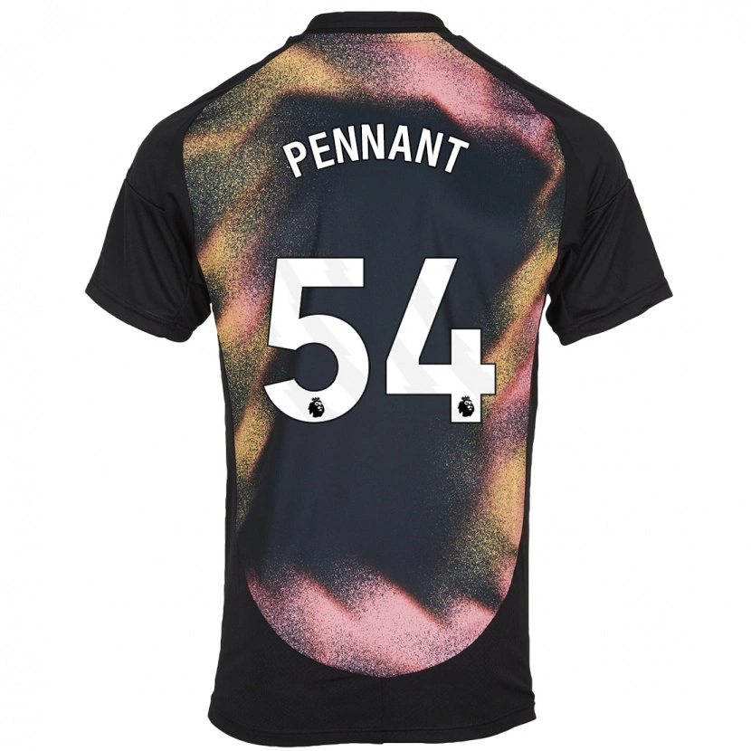 Danxen Bambino Maglia Kian Pennant #54 Nero Bianco Kit Gara Away 2024/25 Maglietta