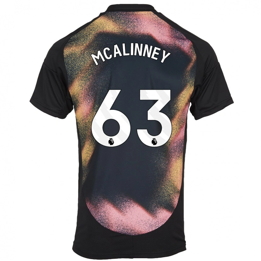 Danxen Bambino Maglia Liam Mcalinney #63 Nero Bianco Kit Gara Away 2024/25 Maglietta