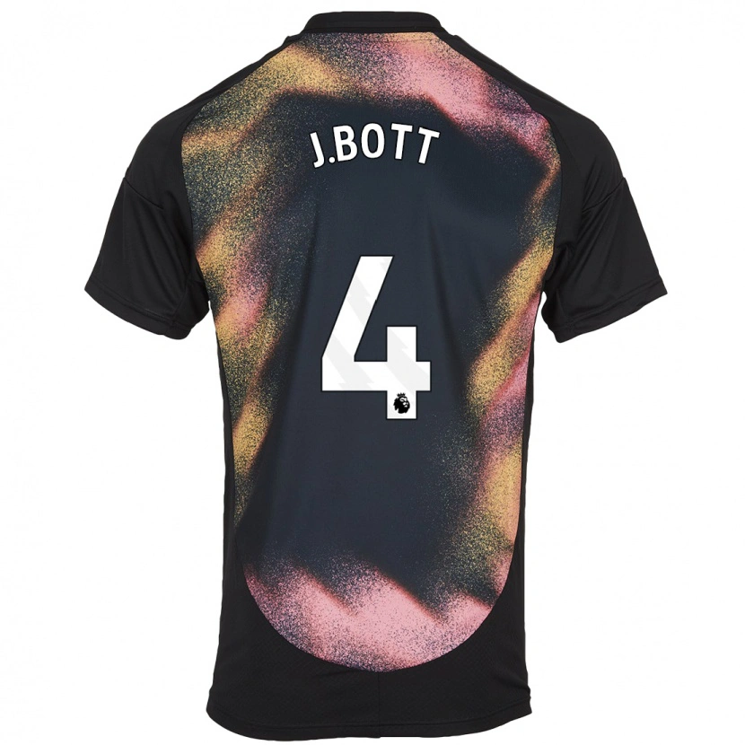 Danxen Bambino Maglia C. J. Bott #4 Nero Bianco Kit Gara Away 2024/25 Maglietta