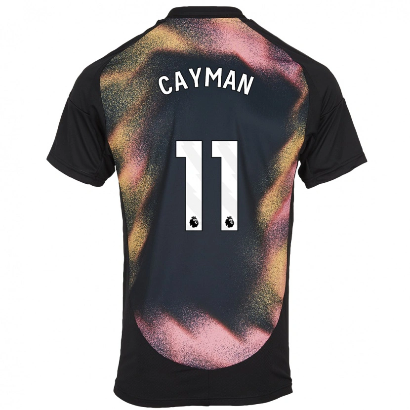 Danxen Bambino Maglia Janice Cayman #11 Nero Bianco Kit Gara Away 2024/25 Maglietta
