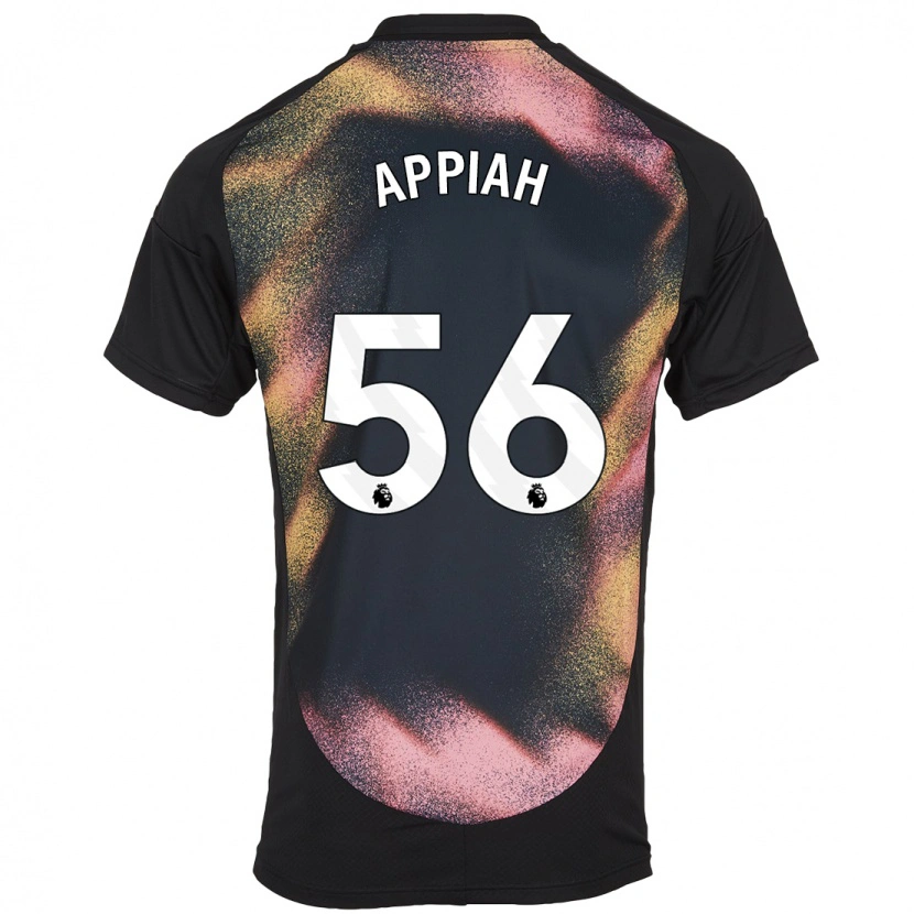 Danxen Bambino Maglia Paul Appiah #56 Nero Bianco Kit Gara Away 2024/25 Maglietta
