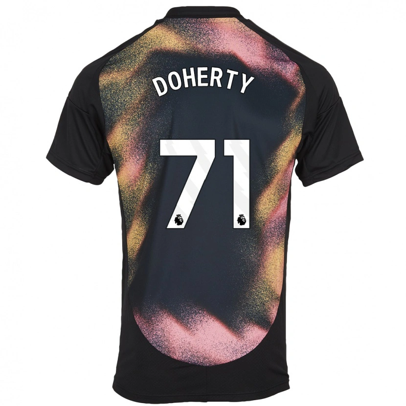 Danxen Bambino Maglia Arlo Doherty #71 Nero Bianco Kit Gara Away 2024/25 Maglietta