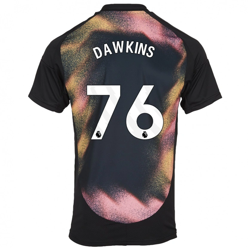 Danxen Bambino Maglia Kartell Dawkins #76 Nero Bianco Kit Gara Away 2024/25 Maglietta