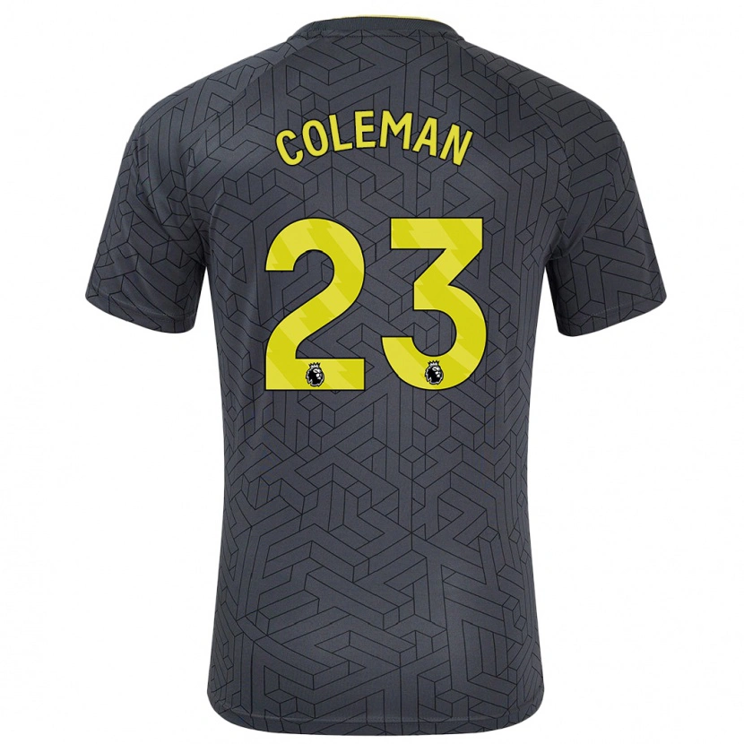 Danxen Bambino Maglia Séamus Coleman #23 Nero Giallo Kit Gara Away 2024/25 Maglietta