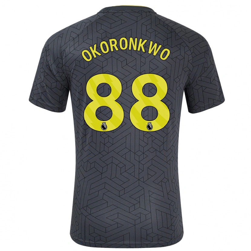Danxen Bambino Maglia Francis Okoronkwo #88 Nero Giallo Kit Gara Away 2024/25 Maglietta