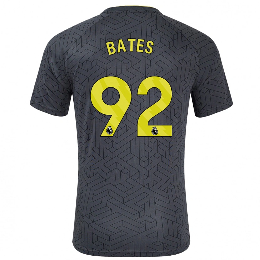Danxen Bambino Maglia Callum Bates #92 Nero Giallo Kit Gara Away 2024/25 Maglietta