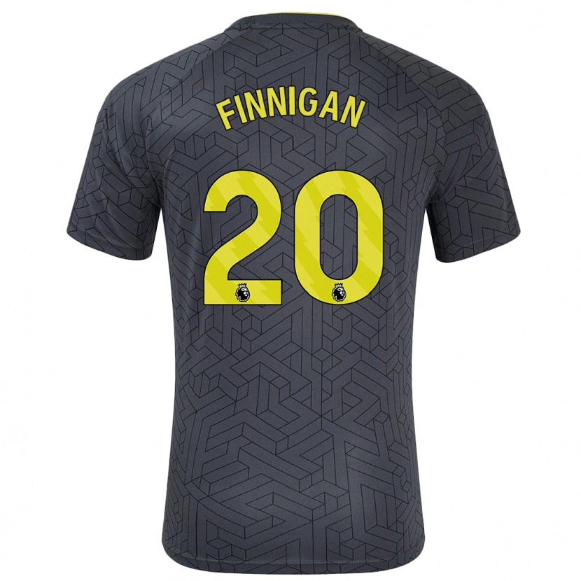 Danxen Bambino Maglia Megan Finnigan #20 Nero Giallo Kit Gara Away 2024/25 Maglietta