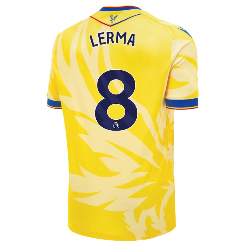 Danxen Bambino Maglia Jefferson Lerma #8 Giallo Kit Gara Away 2024/25 Maglietta