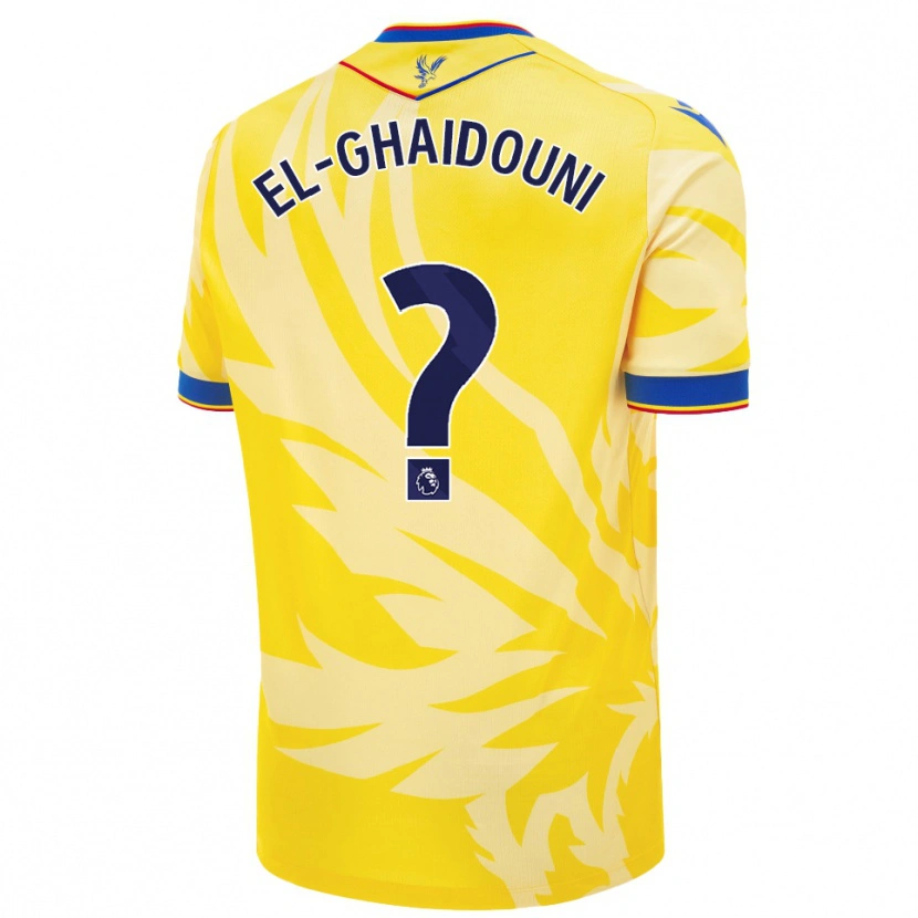 Danxen Bambino Maglia Nabil El-Ghaidouni Taitt #0 Giallo Kit Gara Away 2024/25 Maglietta