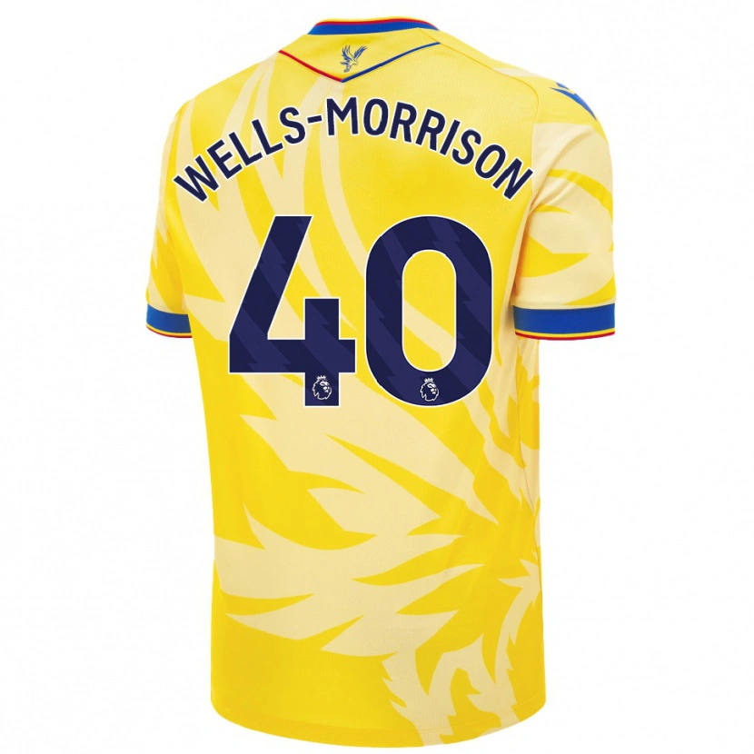 Danxen Bambino Maglia Jack Wells-Morrison #40 Giallo Kit Gara Away 2024/25 Maglietta