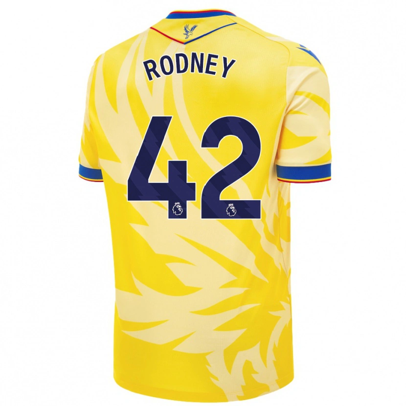 Danxen Bambino Maglia Kaden Rodney #42 Giallo Kit Gara Away 2024/25 Maglietta