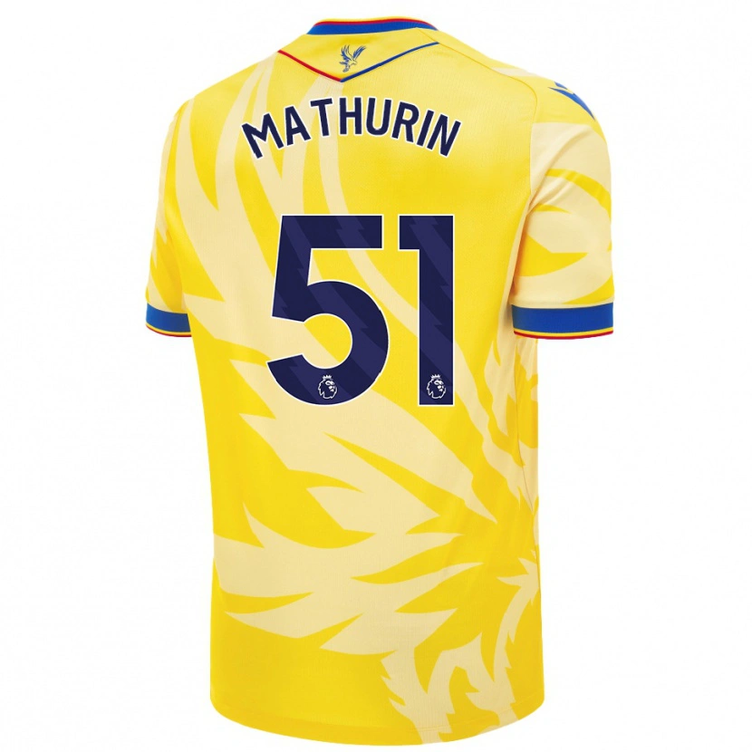 Danxen Bambino Maglia Roshaun Mathurin #51 Giallo Kit Gara Away 2024/25 Maglietta