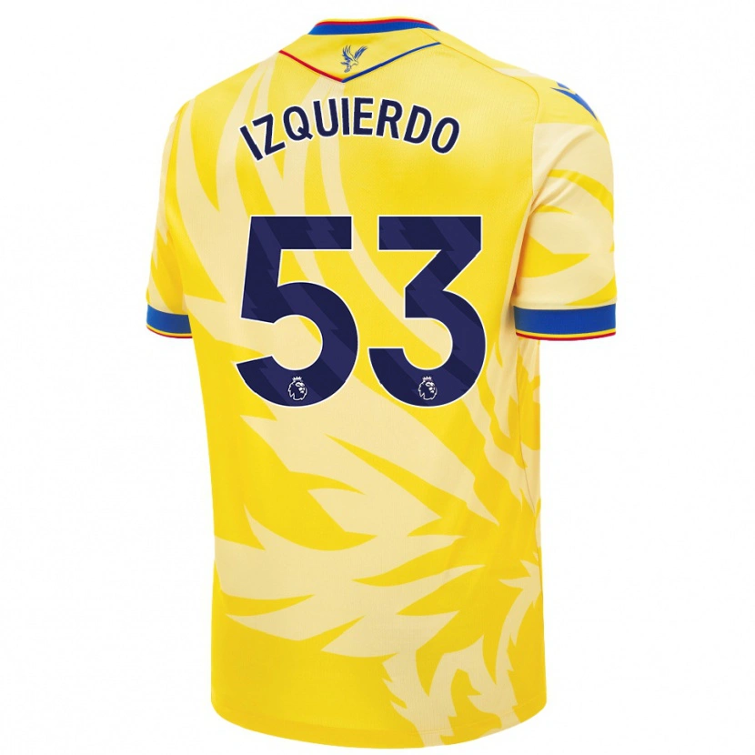 Danxen Bambino Maglia Jackson Izquierdo #53 Giallo Kit Gara Away 2024/25 Maglietta