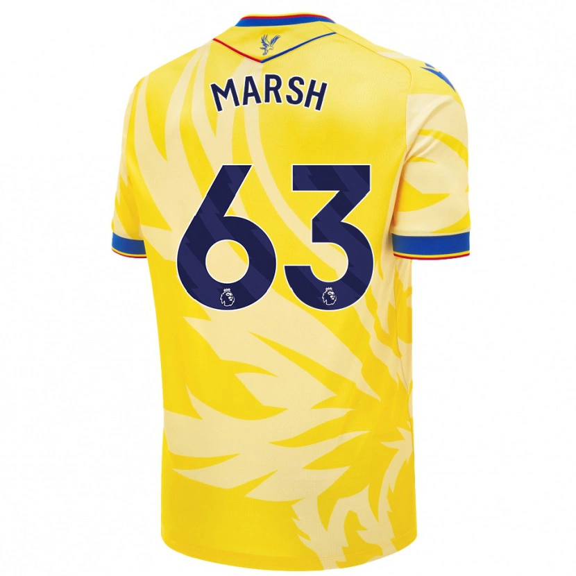 Danxen Bambino Maglia Zach Marsh #63 Giallo Kit Gara Away 2024/25 Maglietta