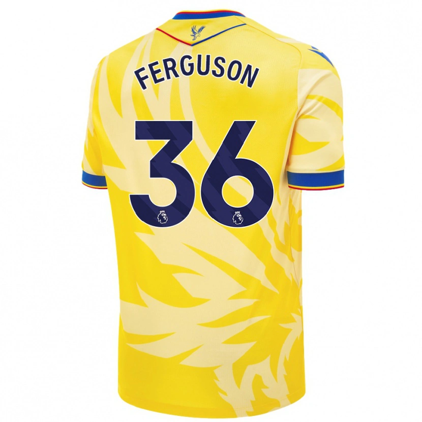 Danxen Bambino Maglia Nathan Ferguson #36 Giallo Kit Gara Away 2024/25 Maglietta