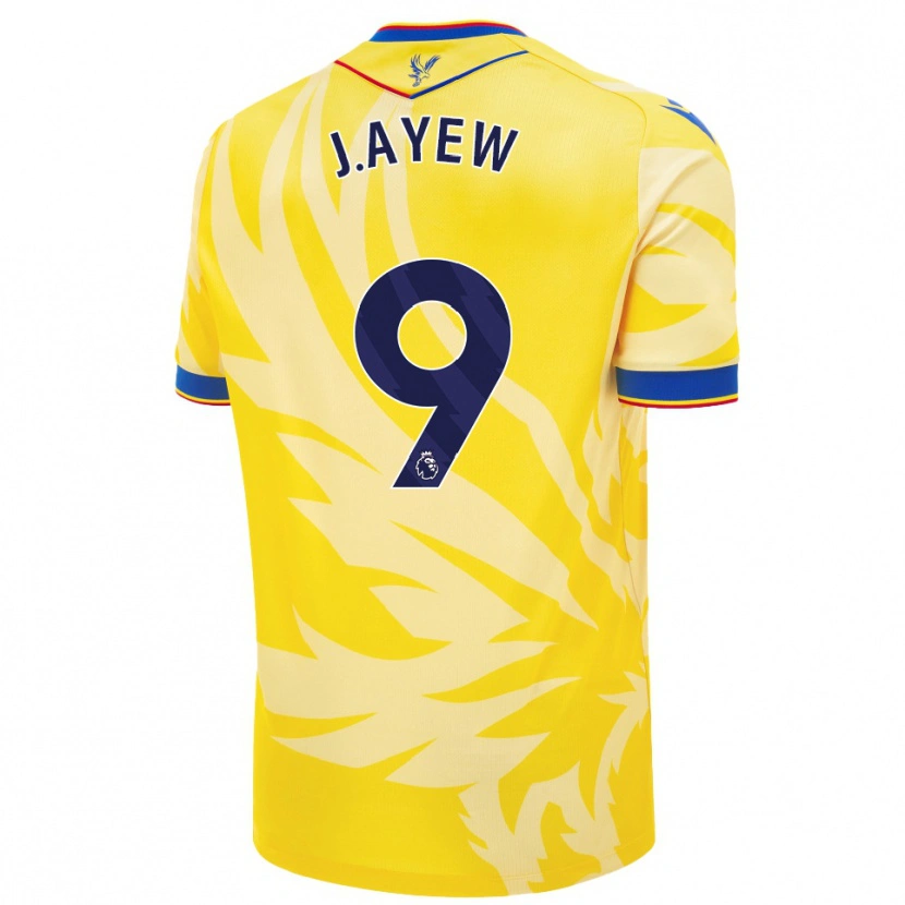 Danxen Bambino Maglia Jordan Ayew #9 Giallo Kit Gara Away 2024/25 Maglietta