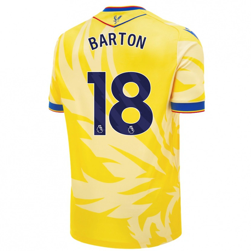 Danxen Bambino Maglia Kirsty Barton #18 Giallo Kit Gara Away 2024/25 Maglietta