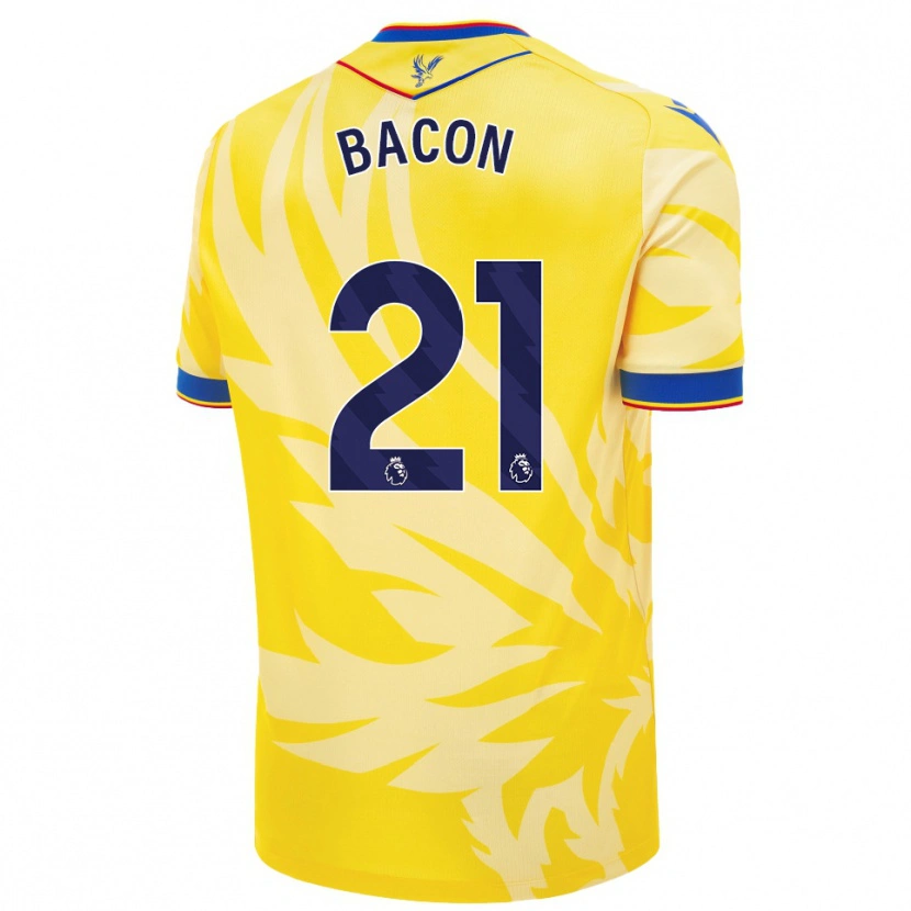 Danxen Bambino Maglia Skye Bacon #21 Giallo Kit Gara Away 2024/25 Maglietta