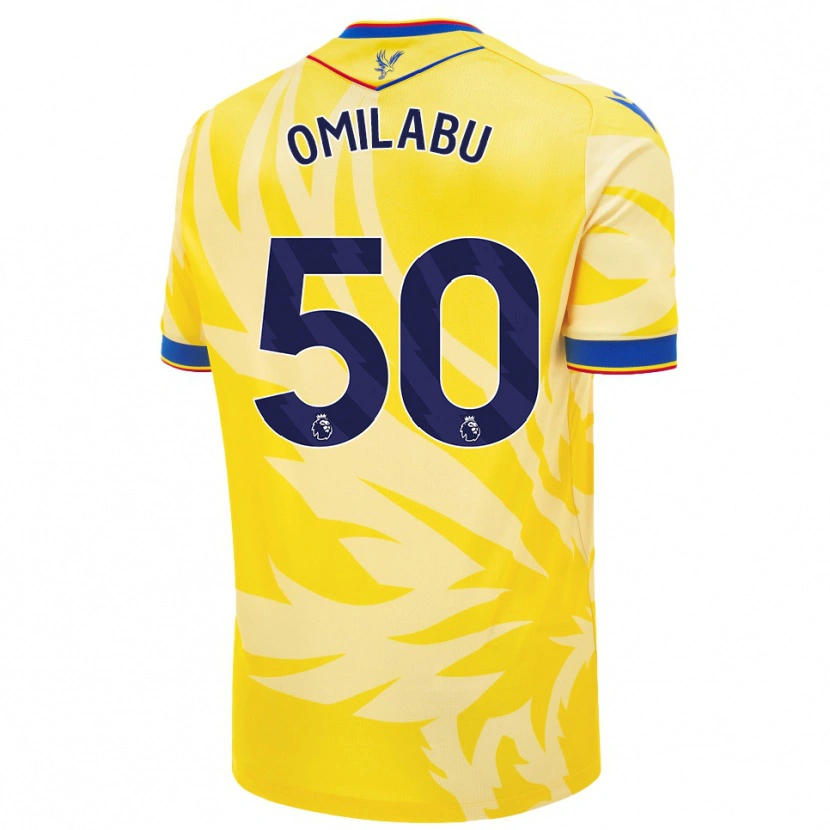 Danxen Bambino Maglia David Omilabu #50 Giallo Kit Gara Away 2024/25 Maglietta