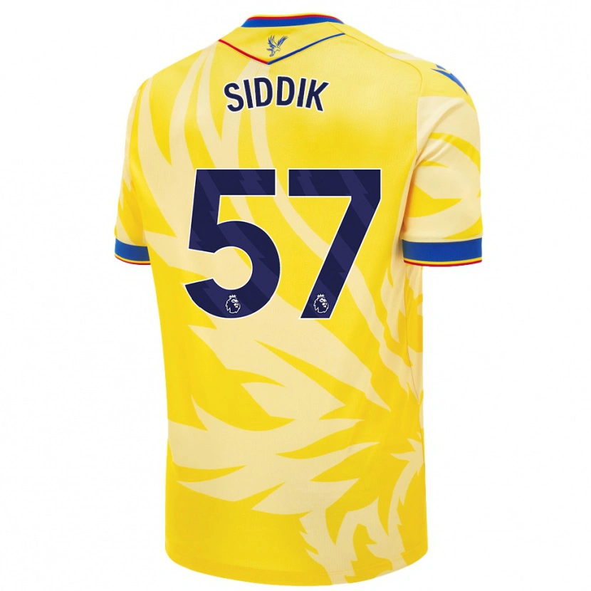 Danxen Bambino Maglia Cardo Siddik #57 Giallo Kit Gara Away 2024/25 Maglietta