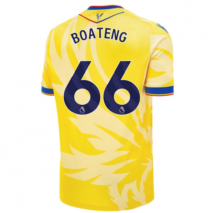 Danxen Bambino Maglia David Boateng #66 Giallo Kit Gara Away 2024/25 Maglietta