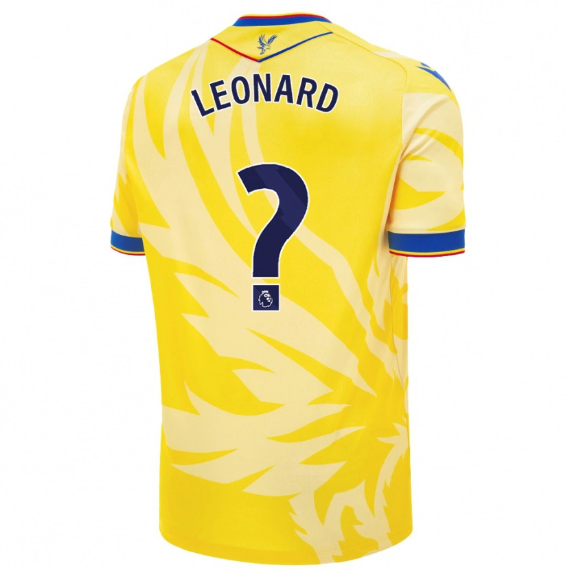 Danxen Bambino Maglia James Leonard #0 Giallo Kit Gara Away 2024/25 Maglietta