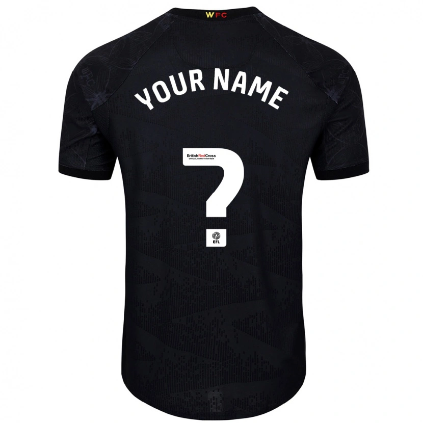 Danxen Bambino Maglia Il Tuo Nome #0 Nero Bianco Kit Gara Away 2024/25 Maglietta