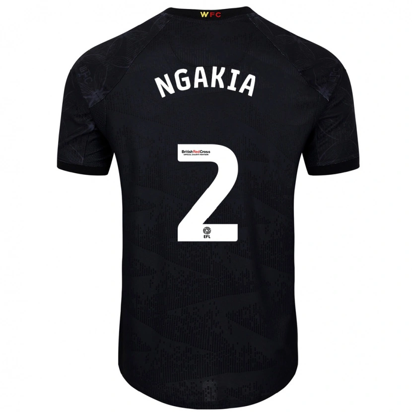 Danxen Bambino Maglia Jeremy Ngakia #2 Nero Bianco Kit Gara Away 2024/25 Maglietta