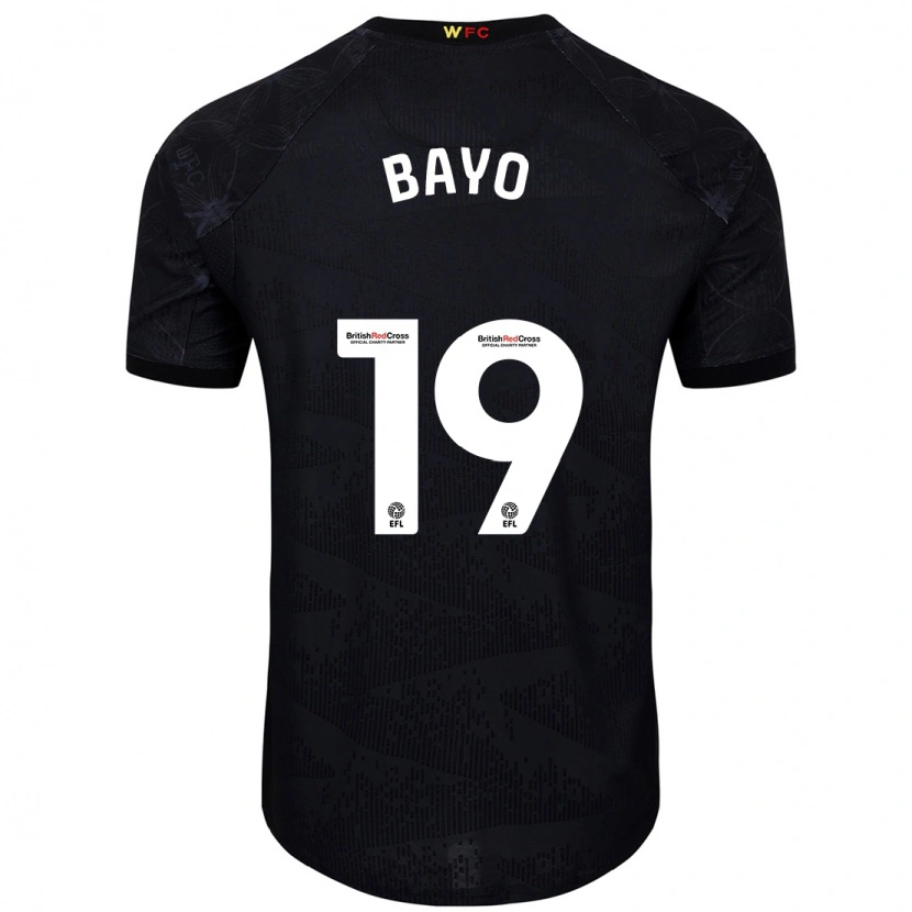 Danxen Bambino Maglia Vakoun Bayo #19 Nero Bianco Kit Gara Away 2024/25 Maglietta