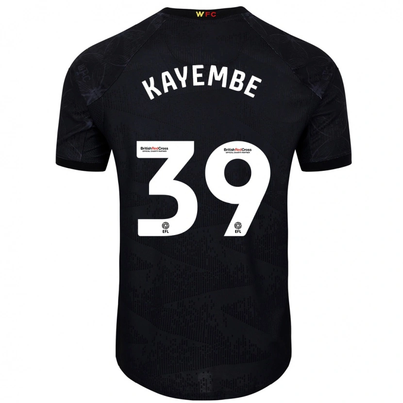 Danxen Bambino Maglia Edo Kayembe #39 Nero Bianco Kit Gara Away 2024/25 Maglietta