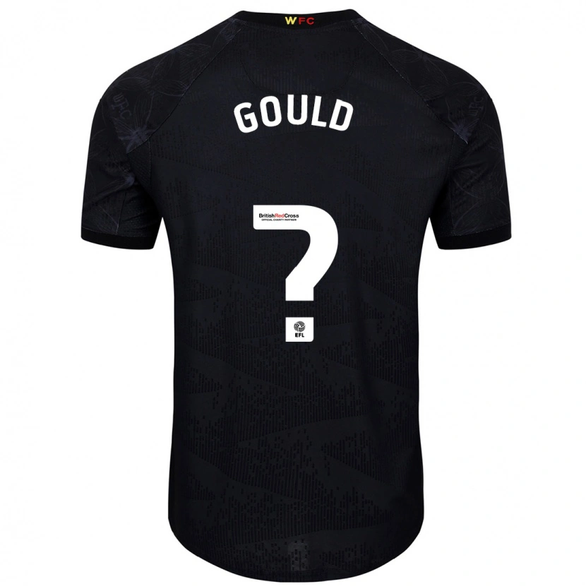 Danxen Bambino Maglia Ali Gould #0 Nero Bianco Kit Gara Away 2024/25 Maglietta