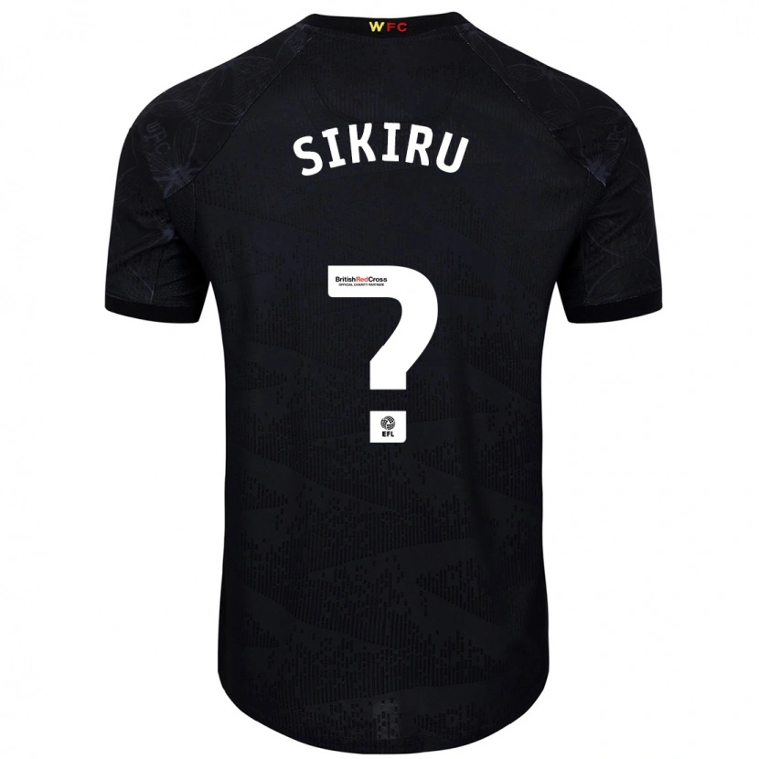 Danxen Bambino Maglia Prince Sikiru #0 Nero Bianco Kit Gara Away 2024/25 Maglietta
