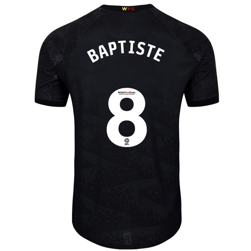 Danxen Bambino Maglia Bianca Baptiste #8 Nero Bianco Kit Gara Away 2024/25 Maglietta