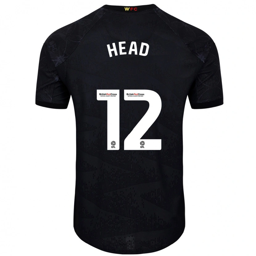 Danxen Bambino Maglia Ellie Head #12 Nero Bianco Kit Gara Away 2024/25 Maglietta