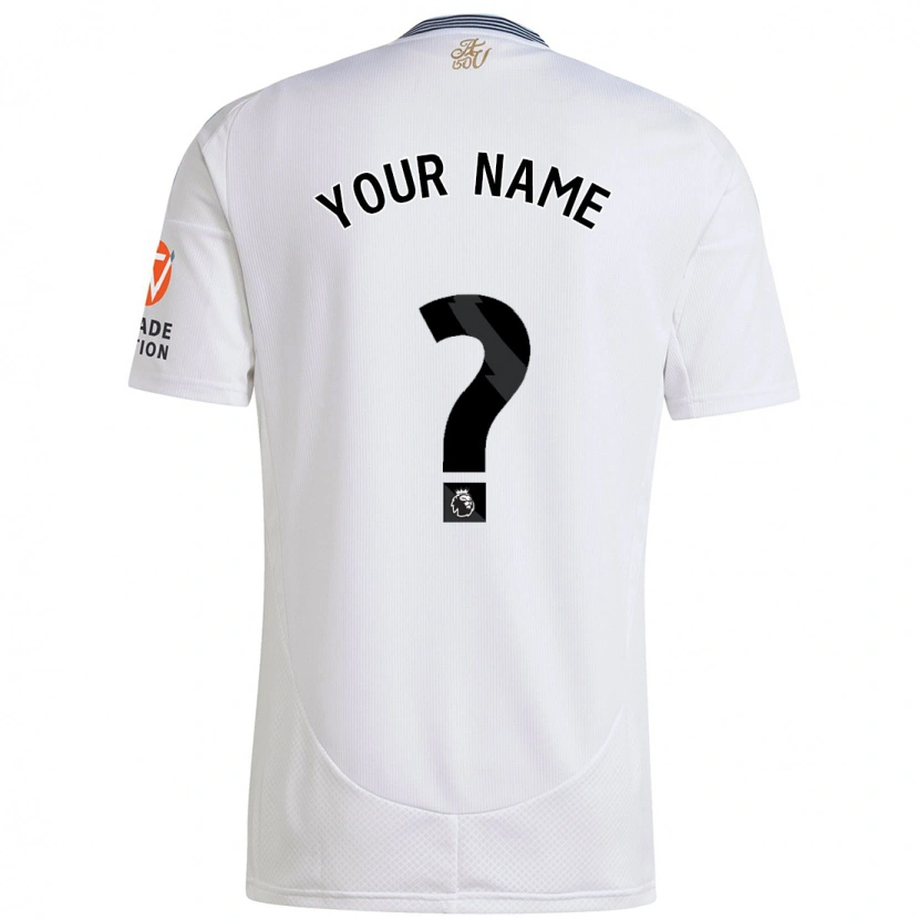 Danxen Bambino Maglia Il Tuo Nome #0 Bianco Kit Gara Away 2024/25 Maglietta