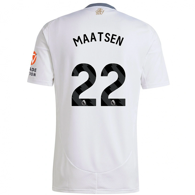 Danxen Bambino Maglia Ian Maatsen #22 Bianco Kit Gara Away 2024/25 Maglietta