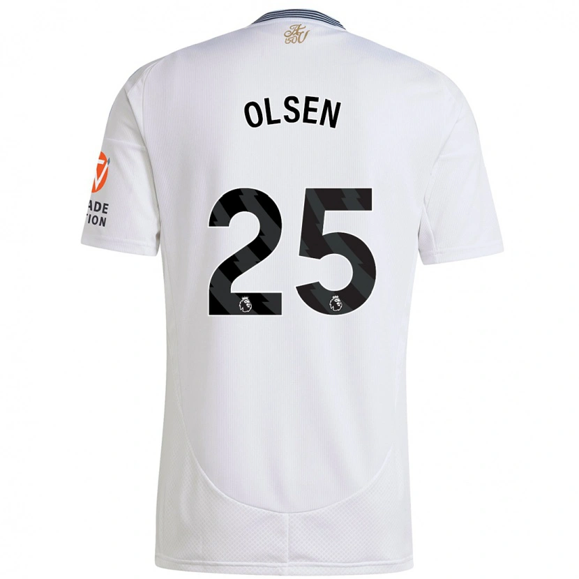 Danxen Bambino Maglia Robin Olsen #25 Bianco Kit Gara Away 2024/25 Maglietta