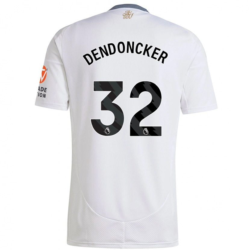 Danxen Bambino Maglia Leander Dendoncker #32 Bianco Kit Gara Away 2024/25 Maglietta