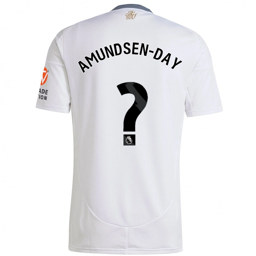 Danxen Bambino Maglia Ethan Amundsen-Day #0 Bianco Kit Gara Away 2024/25 Maglietta