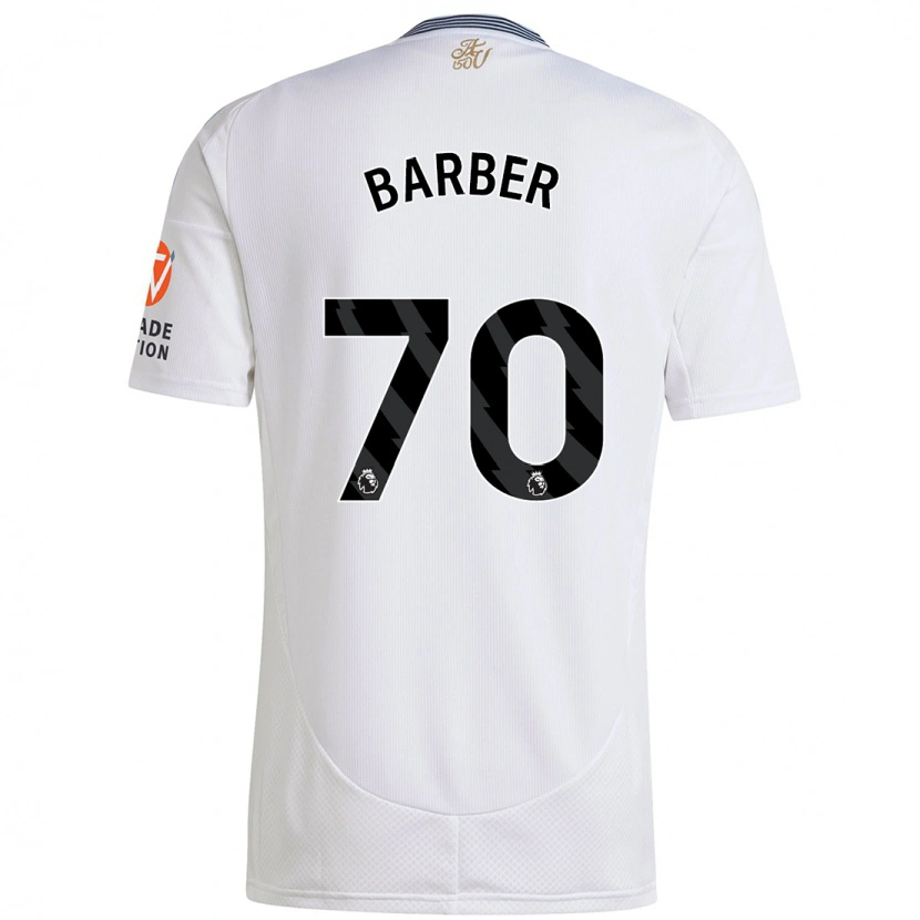 Danxen Bambino Maglia Jayden Barber #70 Bianco Kit Gara Away 2024/25 Maglietta