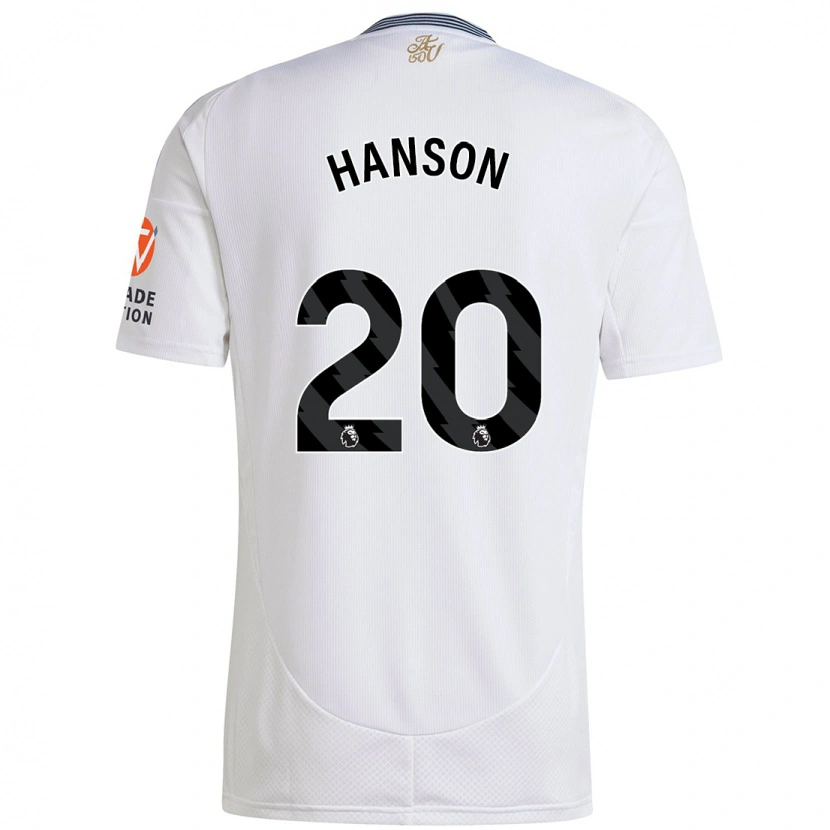 Danxen Bambino Maglia Kirsty Hanson #20 Bianco Kit Gara Away 2024/25 Maglietta