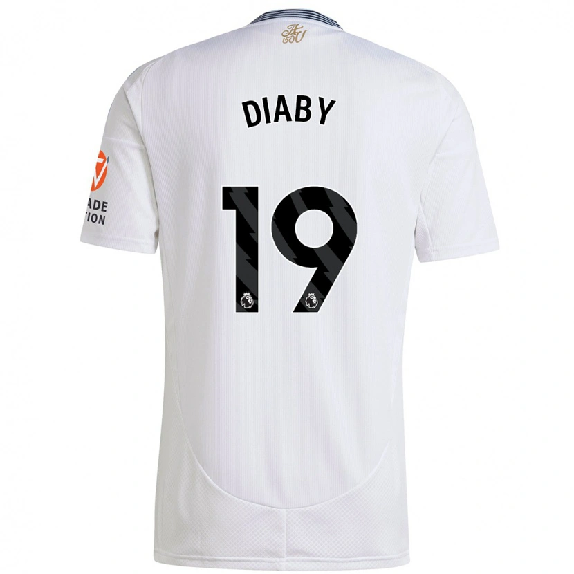 Danxen Bambino Maglia Moussa Diaby #19 Bianco Kit Gara Away 2024/25 Maglietta