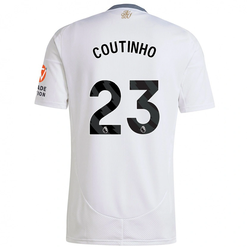 Danxen Bambino Maglia Philippe Coutinho #23 Bianco Kit Gara Away 2024/25 Maglietta