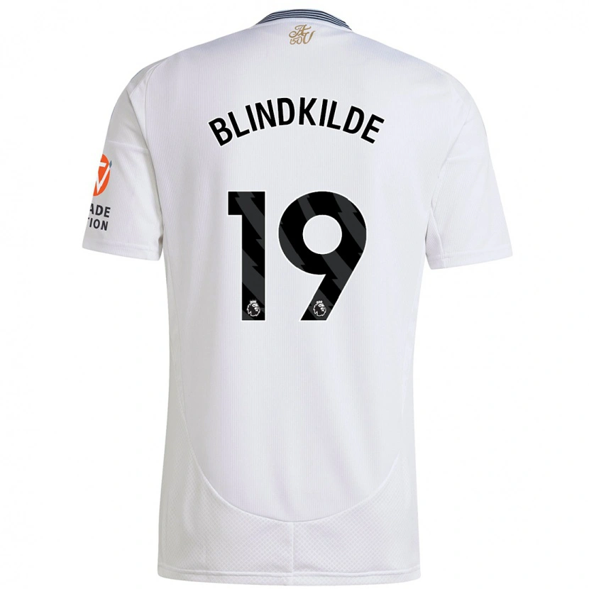 Danxen Bambino Maglia Laura Blindkilde #19 Bianco Kit Gara Away 2024/25 Maglietta