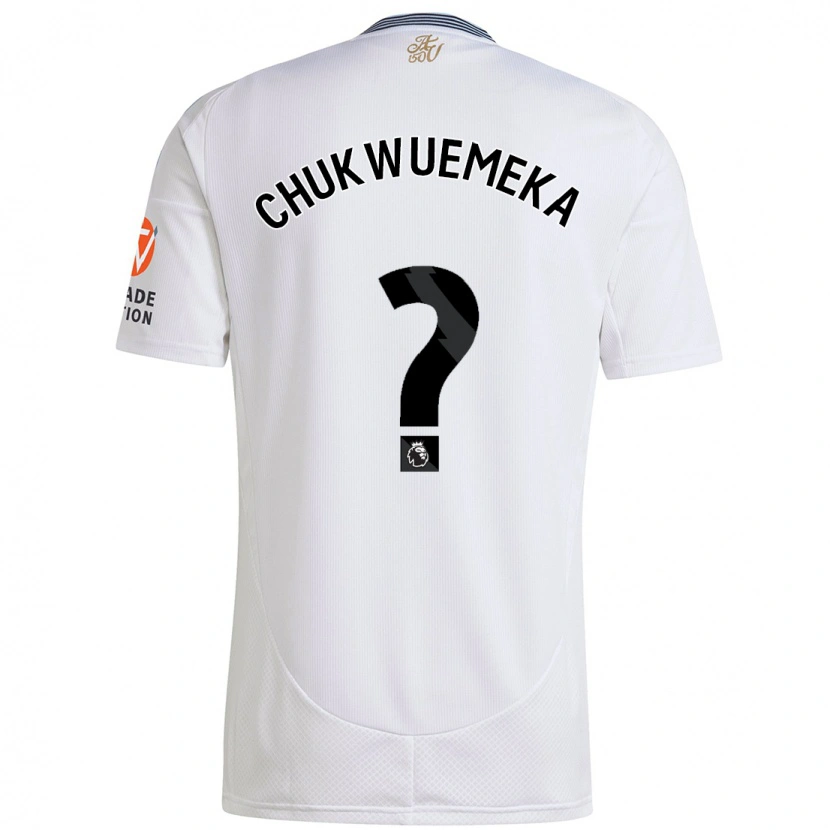 Danxen Bambino Maglia Caleb Chukwuemeka #0 Bianco Kit Gara Away 2024/25 Maglietta